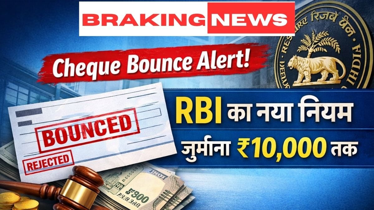 चेक बाउंस पर RBI का सख्त नियम, ₹10,000 तक जुर्माना | Cheque Bounce New Rules 2026